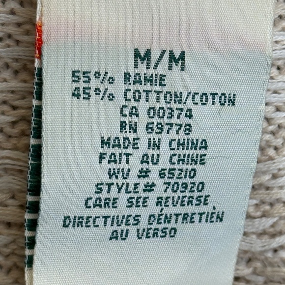 Northern Reflections VTG Floral Crochet Knit Ornate Brass Buttons Cardi Sweater - Picture 13 of 15